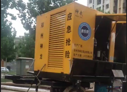 米兰(中国)泵业大流量排水单元昼夜不休排水作业